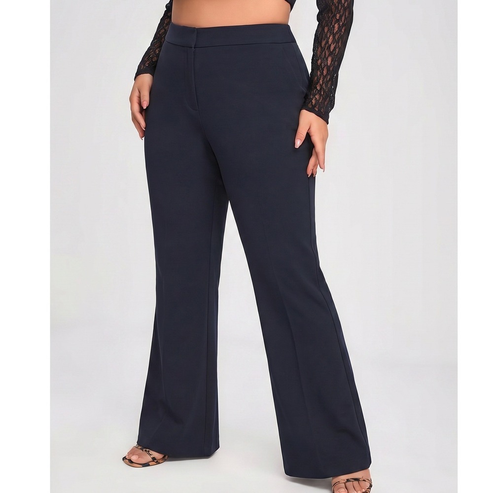Express Super Soft Twill Boot Cut Low Rise Classic Navy Dress Pant Trouser 16S